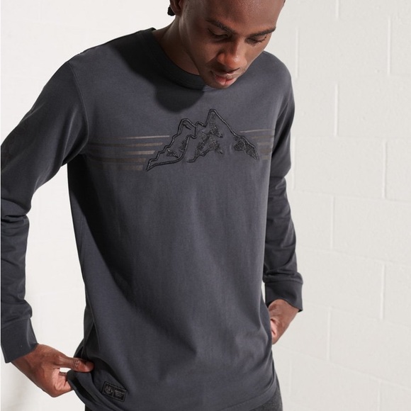 Superdry Men’s Expedition Long Sleeve Graphic Embroidered Tee Size M - Picture 3 of 14